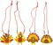 4E's Novelty Thanksgiving Necklace Crafts for Kids Bulk – 12 Pack DIY Turkey Craft Kit with 4 Styles, Self Adhesive Foam Beads & Strings, Toddler Thanksgiving Crafts, Classroom Party Favors & Fall Fun
